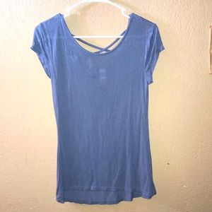Cute Slim Tee Criss-Cross Back